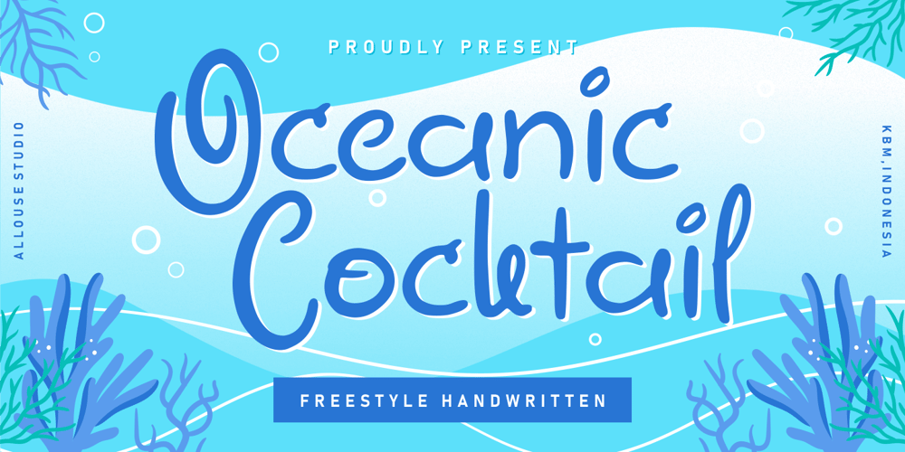 Oceanic Cocktail font