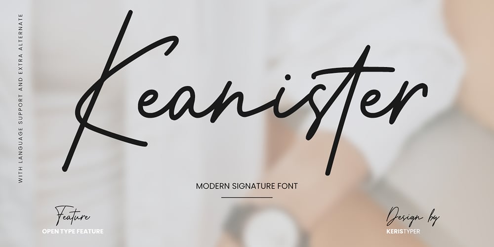 Keanister font
