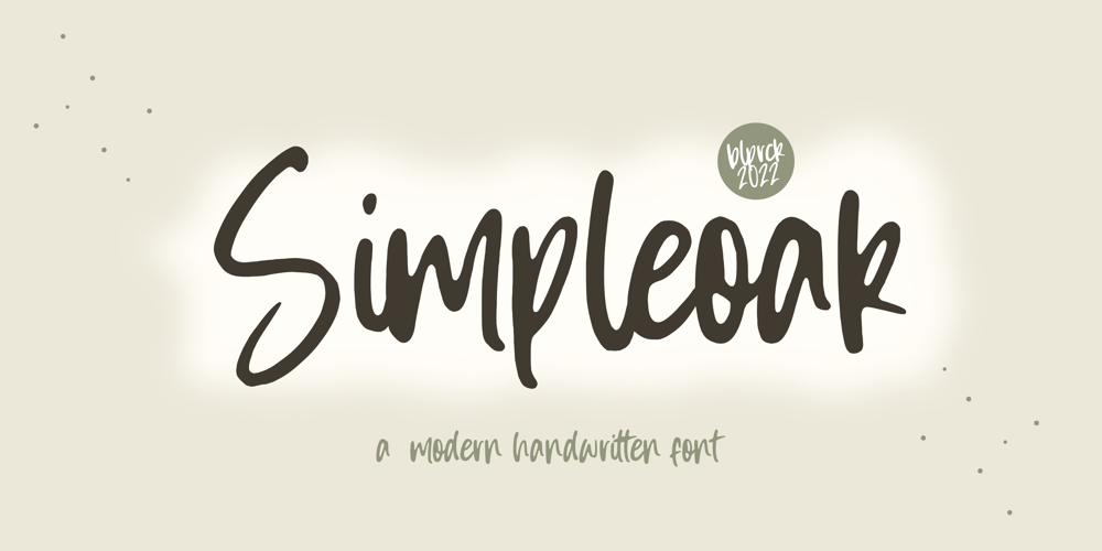 Simpleoak font