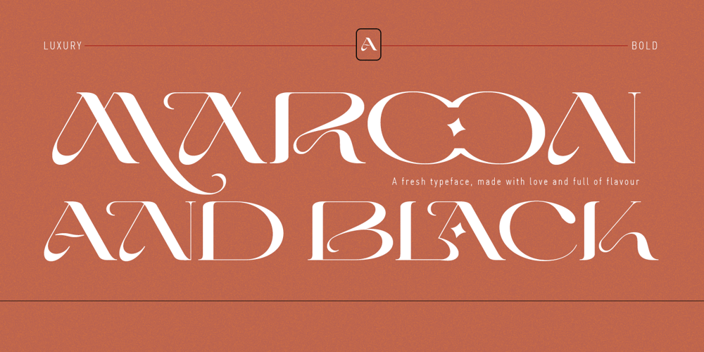 Maroon And Black font