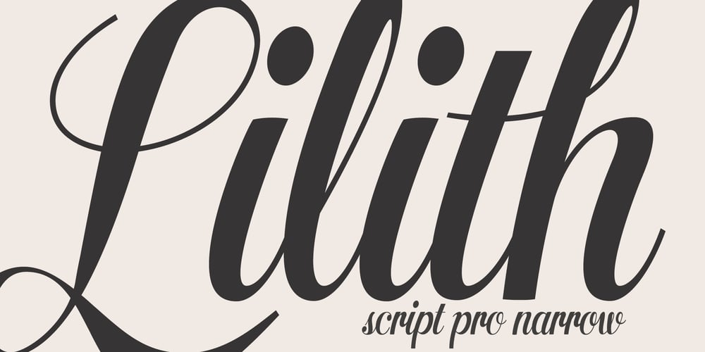Lilith Script Pro Narrow font