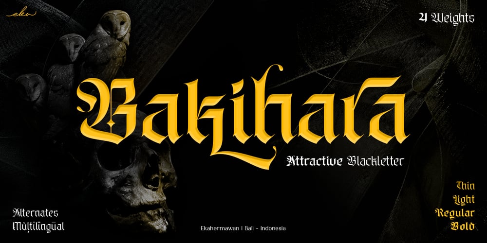 Bakihara font