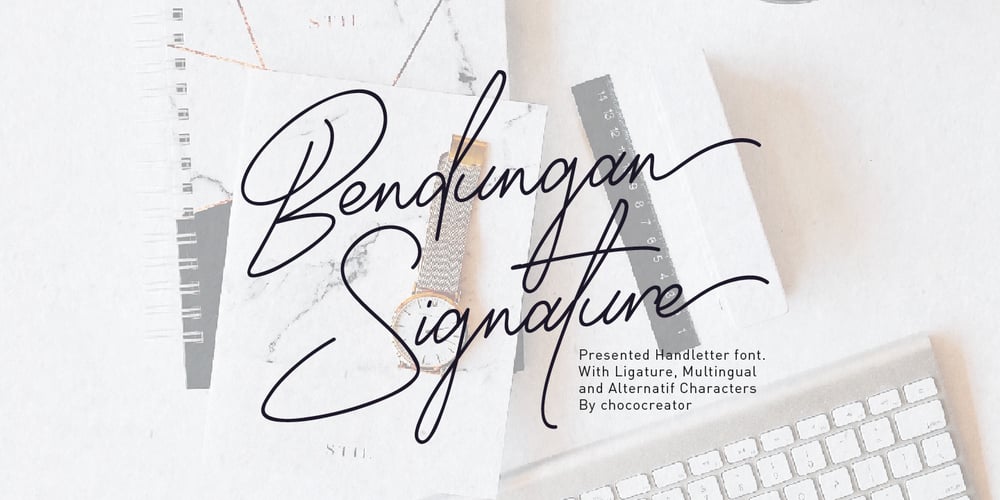 Bendungan Signature font