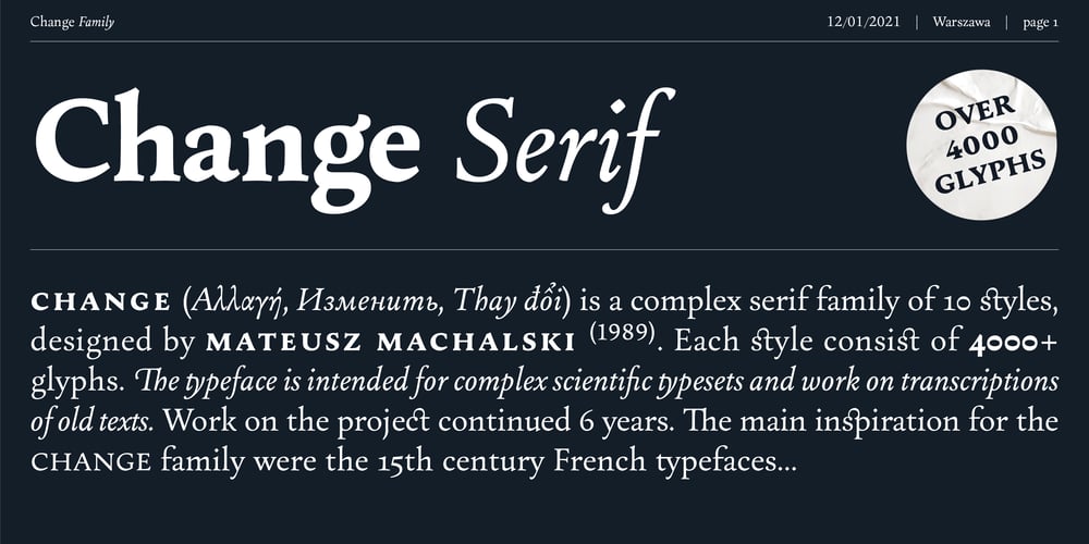 Change Serif font