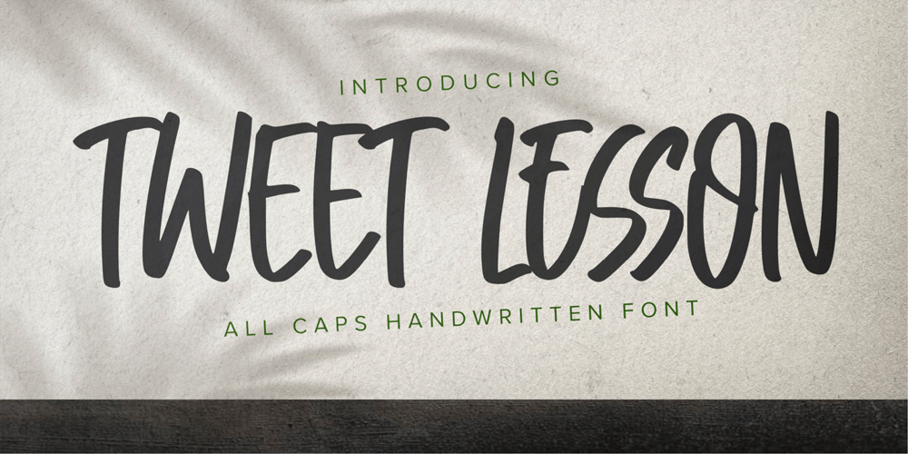 Tweet Lesson font