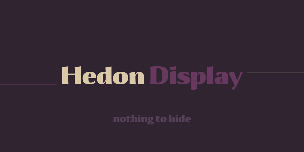 Hedon Display font