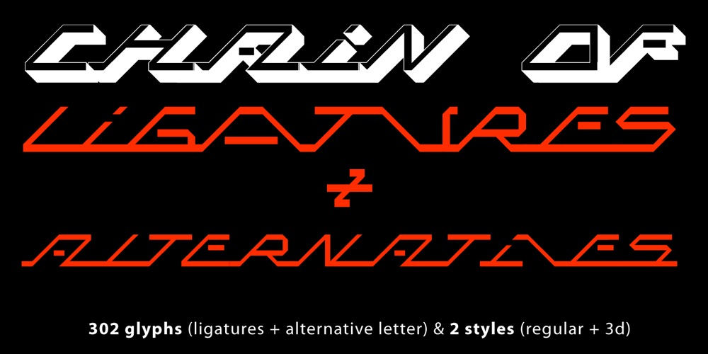 MEGA SLANT LINE font