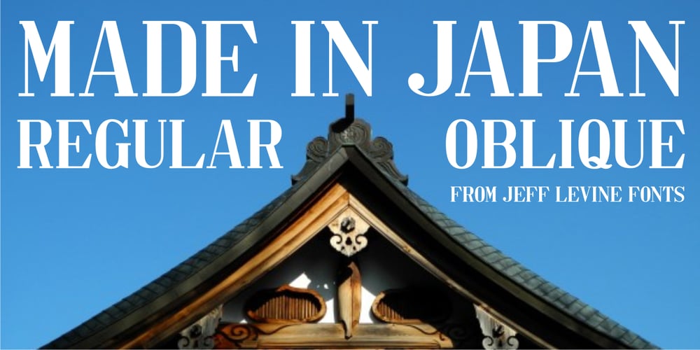 Made In Japan JNL font