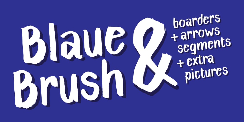 Blaue Brush font