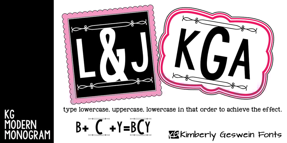 KG Modern Monogram font