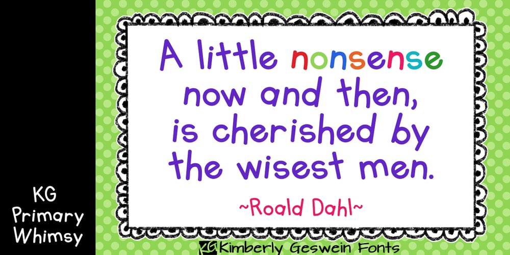 KG Primary Whimsy font