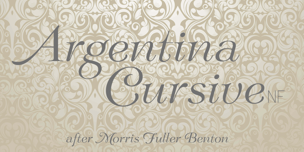 Argentina Cursive NF font