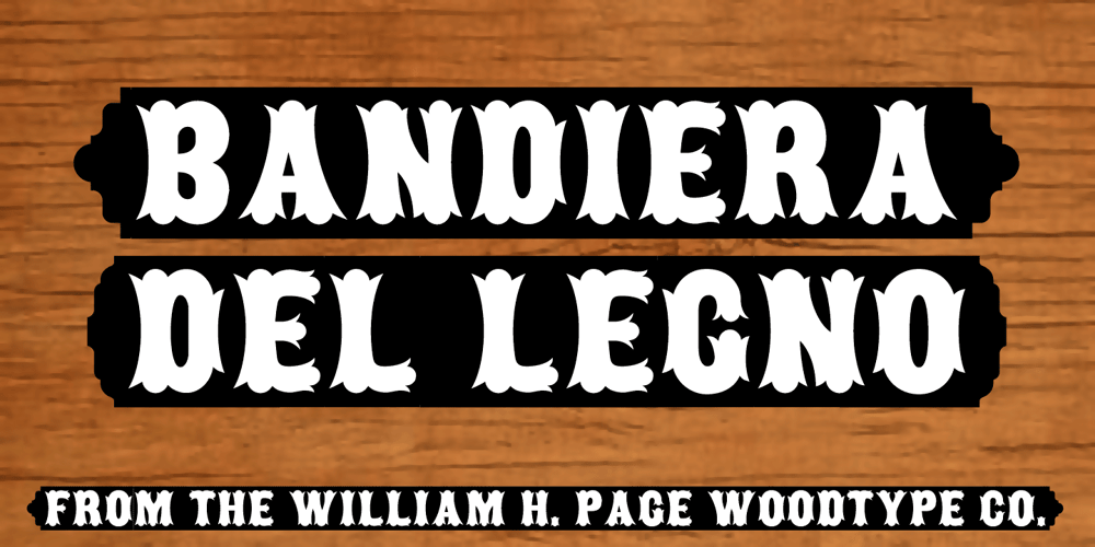 Bandiera Del Legno NF font