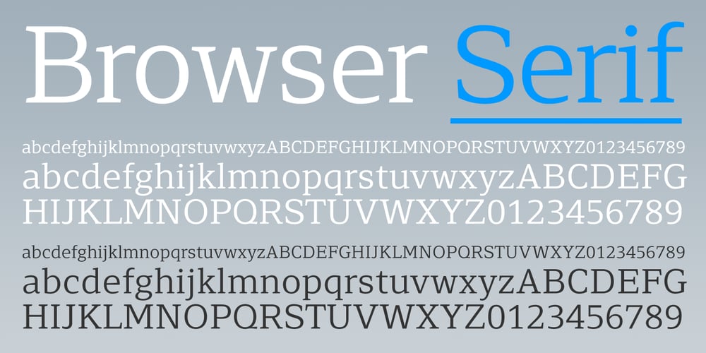 Browser Serif font