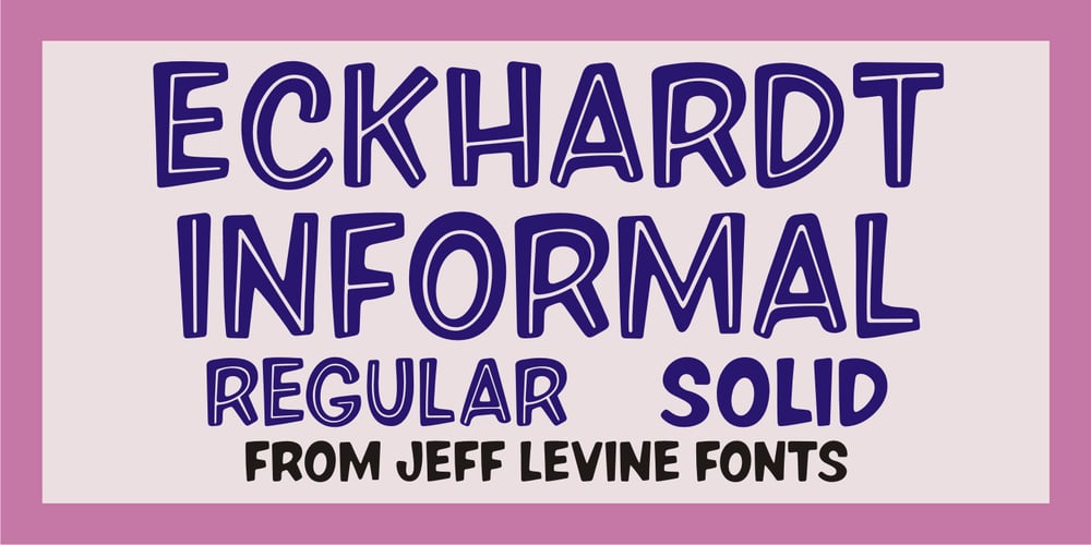 Eckhardt Informal JNL font
