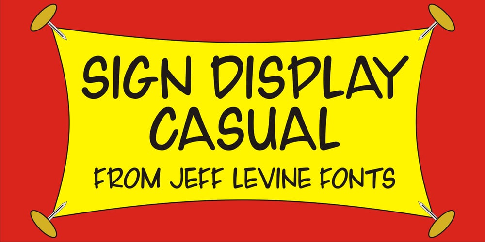 Sign Display Casual JNL font