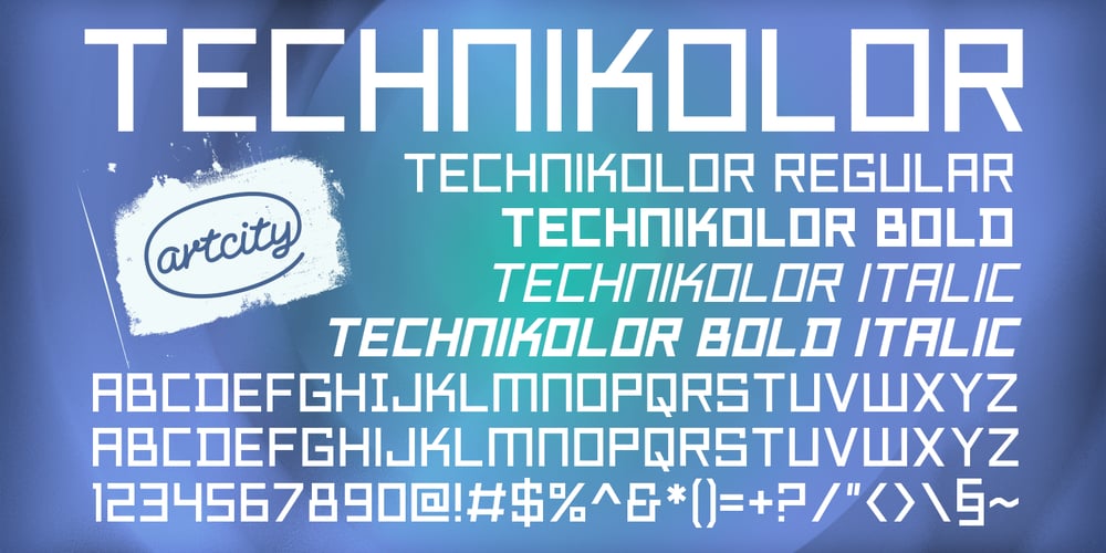 Technikolor font