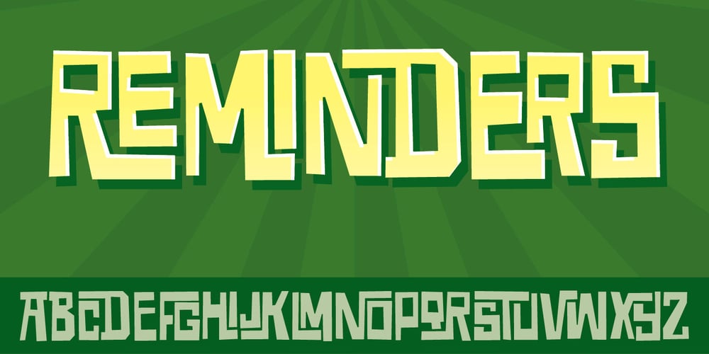 Reminders font