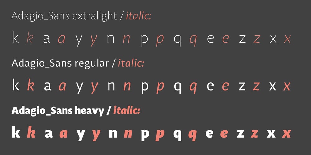 Adagio Sans font