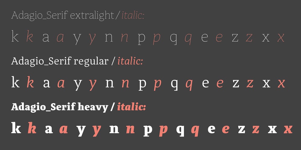 Adagio Serif font