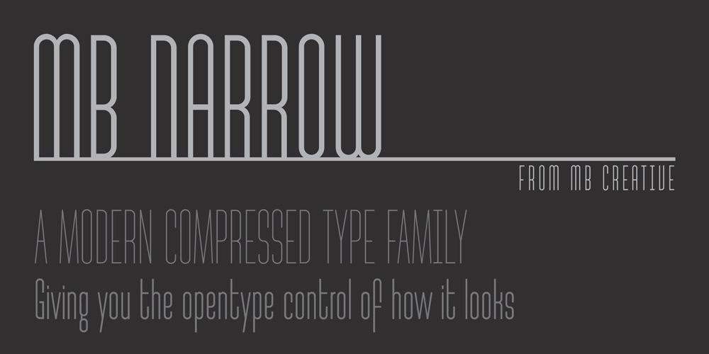 MB Narrow font