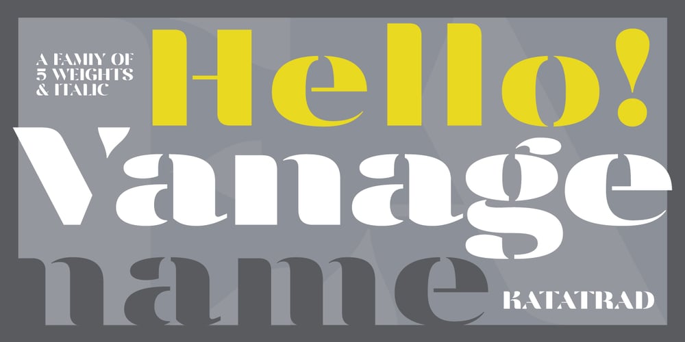 Vanage font