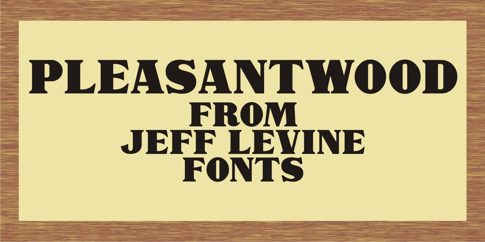 Pleasantwood JNL font