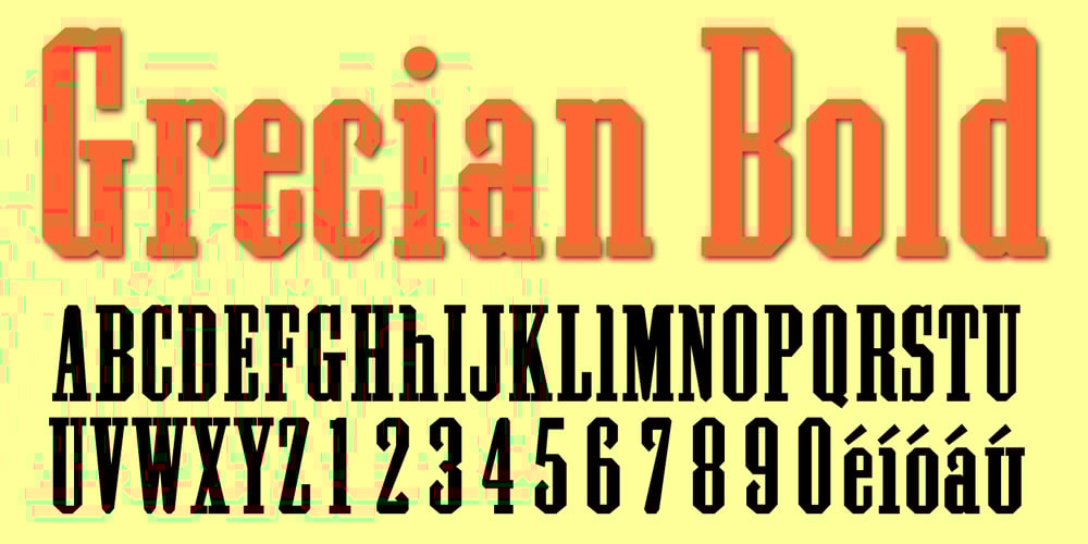 Grecian font