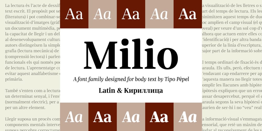 Milio font