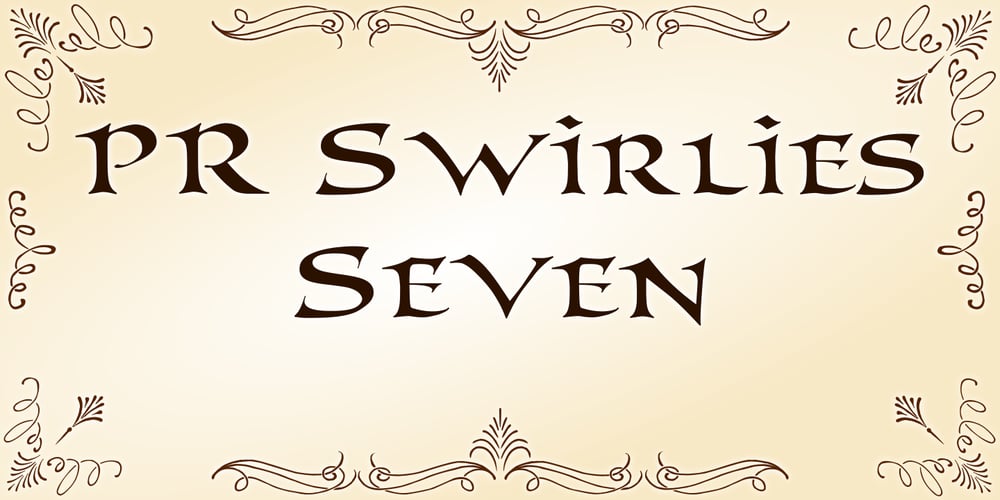 PR Swirlies 07 font