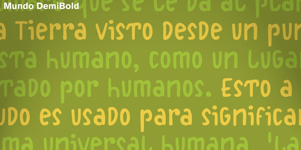 Mundo DemiBold font
