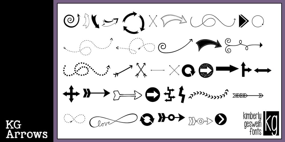 KG Arrows font