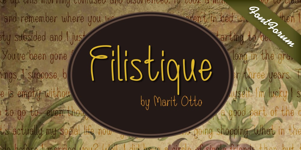 Filistique font