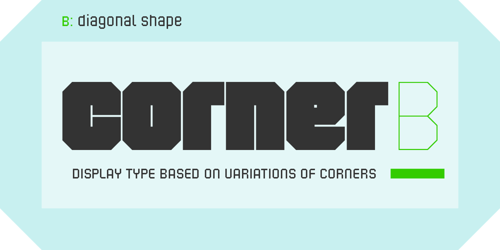 Corner B font
