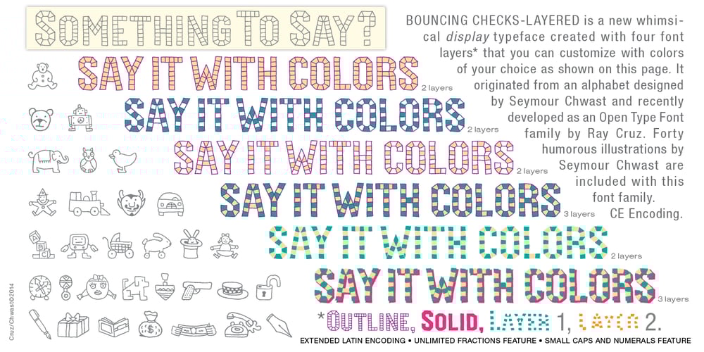 Bouncing Checks Layers font