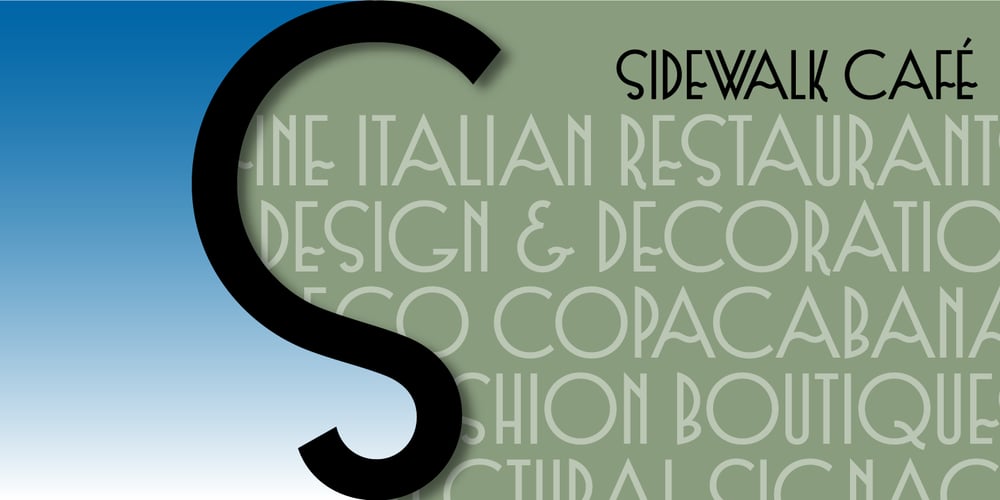 Sidewalk Cafe BF font