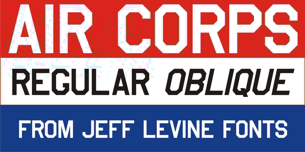 Air Corps JNL font