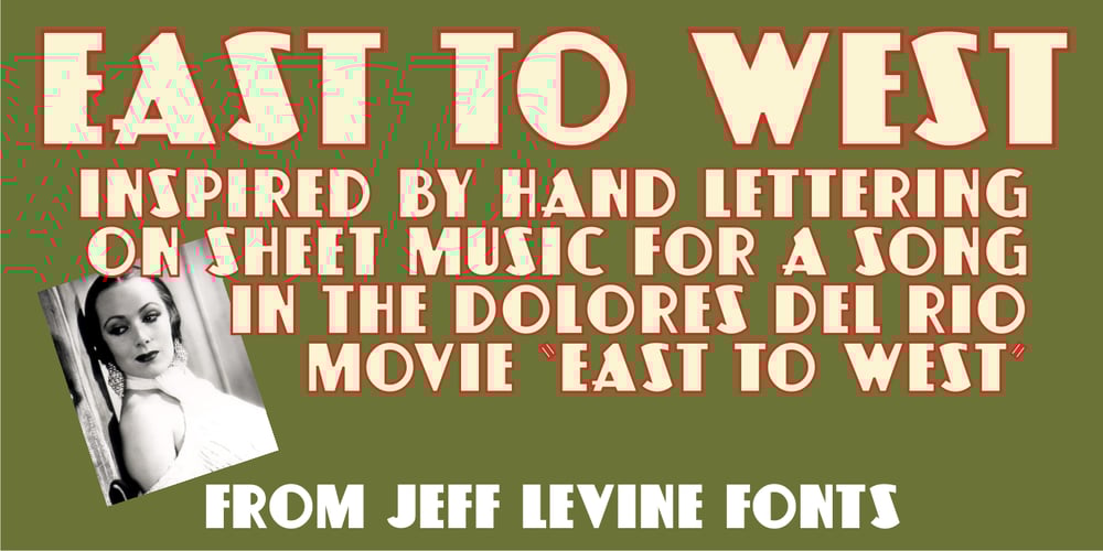 East To West JNL font