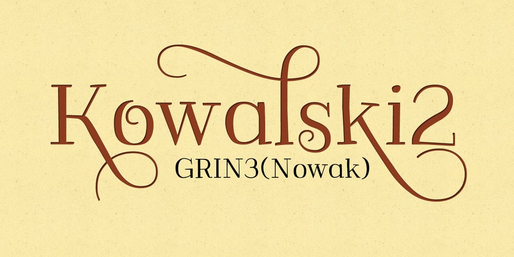 Kowalski2 font