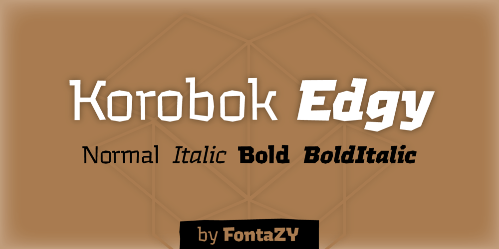 Korobok Edgy font