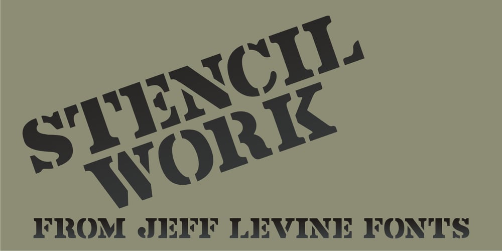 Stencil Work JNL font