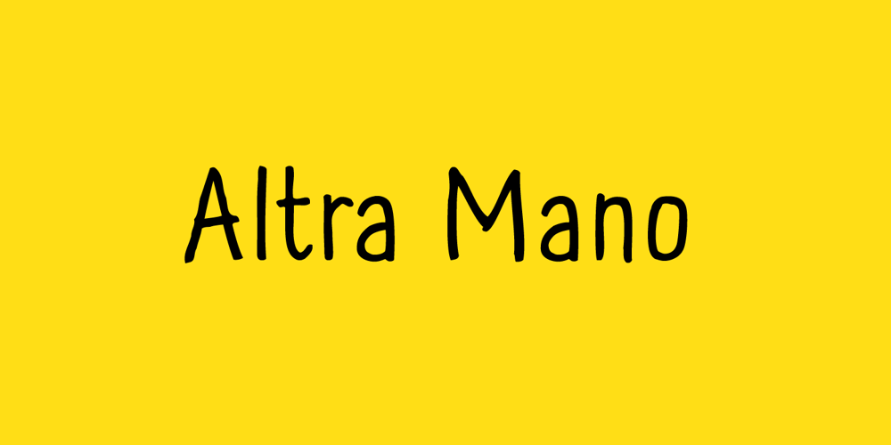 Altra Mano font