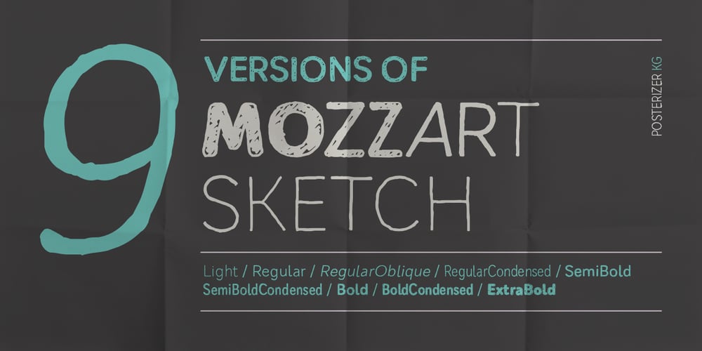 Mozzart Sketch font