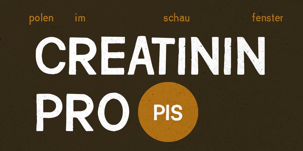 PiS Creatinin Pro font