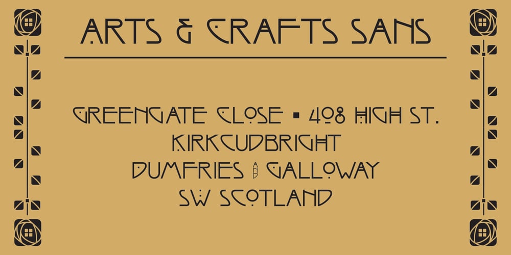 Arts And Crafts Sans BA font