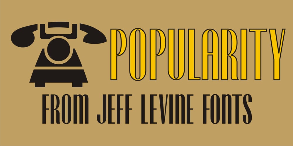 Popularity JNL font