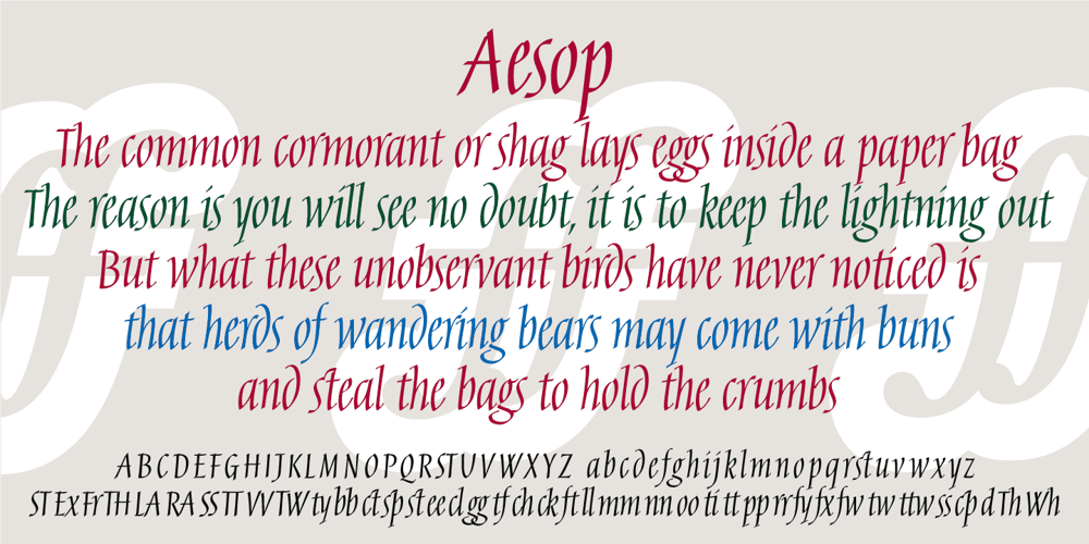 Aesop font