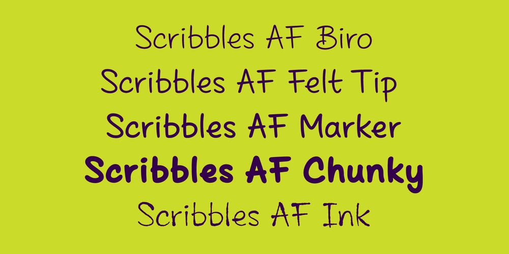 Scribbles AF font