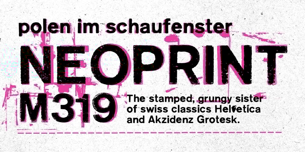 PiS Neo Print M319 font