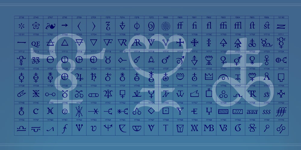 Andron 1 Alchemical font